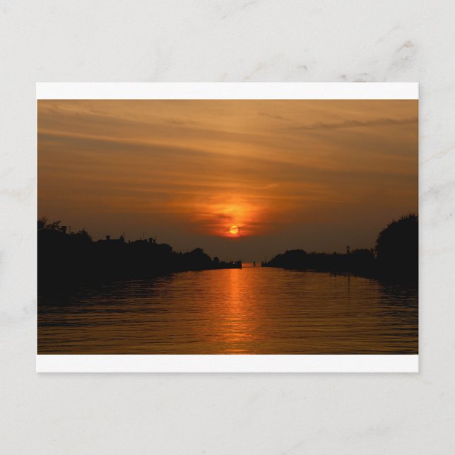 Postal Sunset veneciano (Anverso)