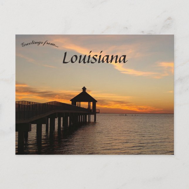 Postal Sunset y Gazebo en Luisiana (Anverso)