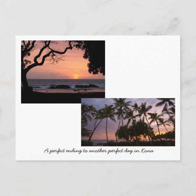 Postal Sunsets en Kona (Anverso)
