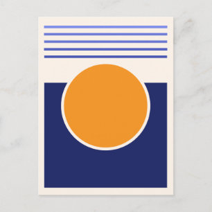 Postal Sunshine Abstract Art Postcard