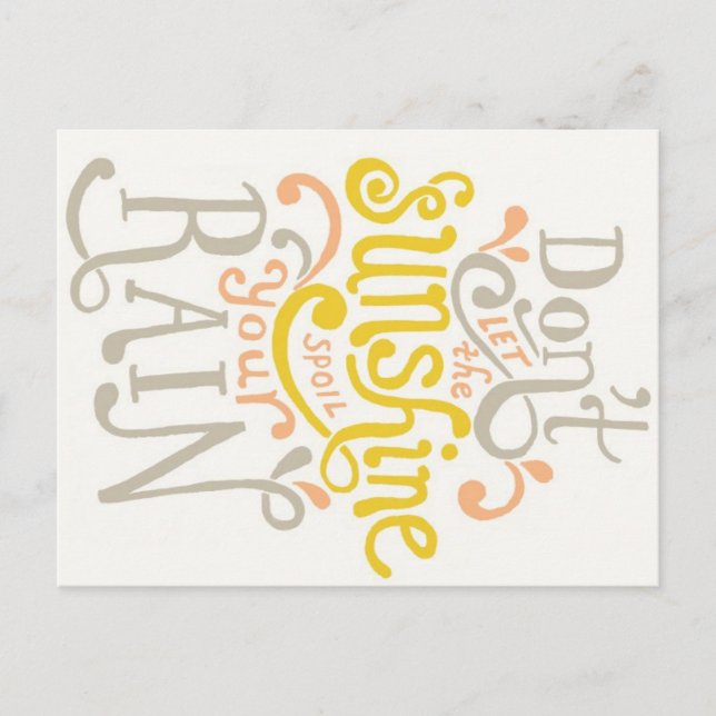 postal Sunshine and Rain (Anverso)