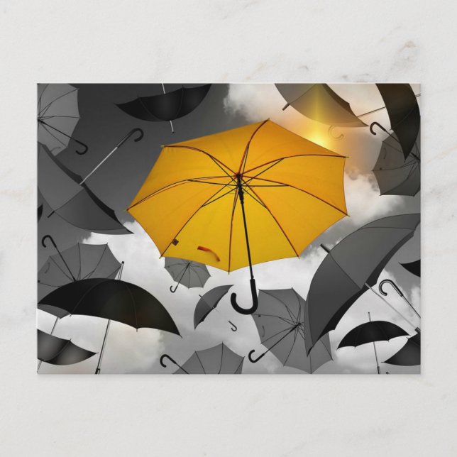 Postal Sunshine está en camino, avalancha de paraguas (Anverso)