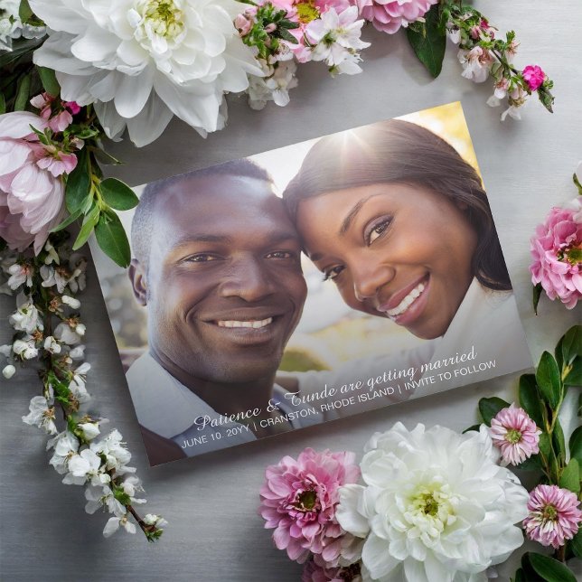 Postal Sunshine Joy Photo Wedding Save the Date (Subido por el creador)