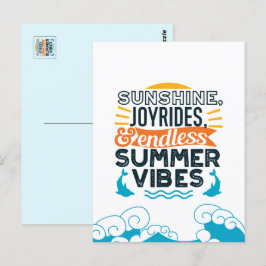 Postal Sunshine & Joyrides - Cita de Vibes de Verano sin
