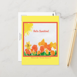 Postal Sunshine Watercolor Floral