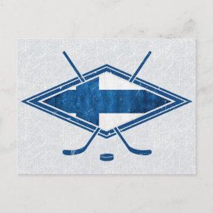 Postal Suomi, logotipo de bandera de hockey finlandés