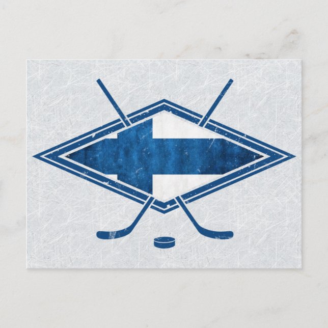 Postal Suomi, logotipo de bandera de hockey finlandés (Anverso)