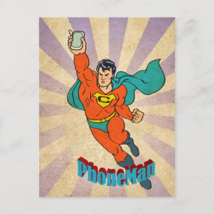 Postal Super Cell Phone Man