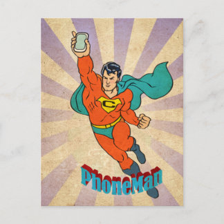 Postal Super Cell Phone Man