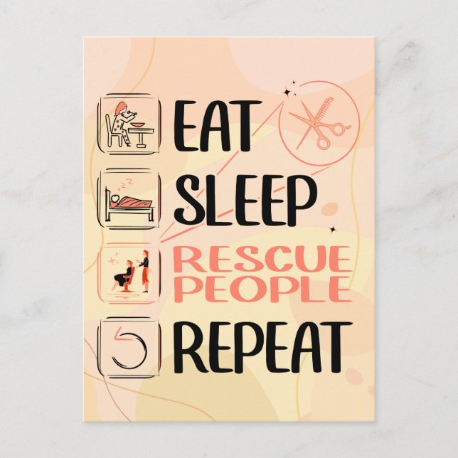 Postal "Super Hairdresser / Hair Stylist" Regalo de Salón (Anverso)