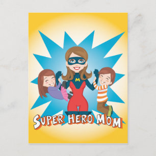 Postal Super Héroe Mamá