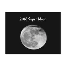 ¡Super Luna con el avión pasando/Personalizable!