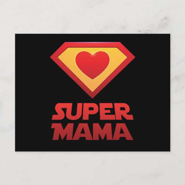 Postal Super Mama Mom Mother Motherhood Mothers Day Mummy (Anverso)