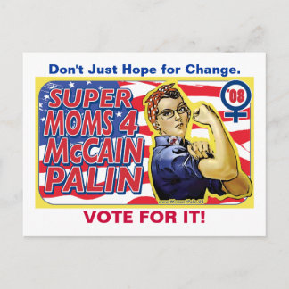 Postal Super mamás para McCain Palin