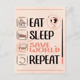 Postal Super Profesor de Geografía Salva el Mundo Regalo 