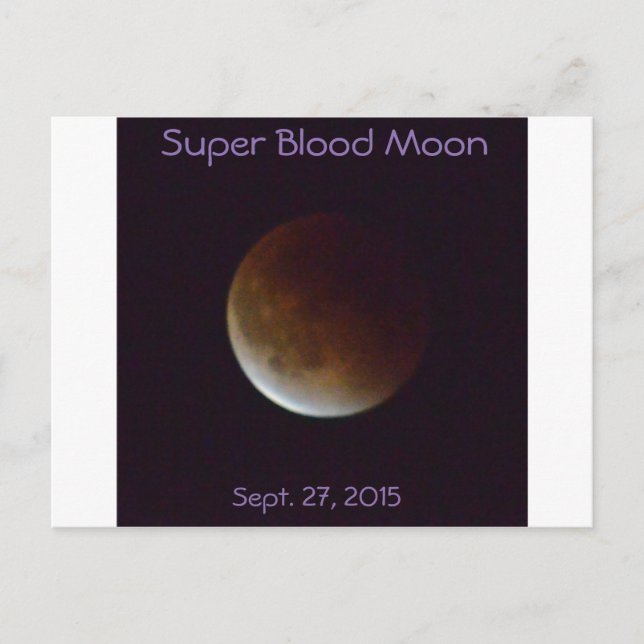 Postal Super Sangre Luna del 27 de setiembre de 2015 Post (Anverso)