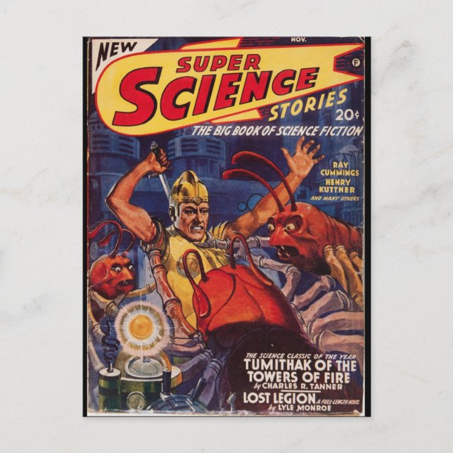 Postal Super Science Stories_Pulp Art (Anverso)