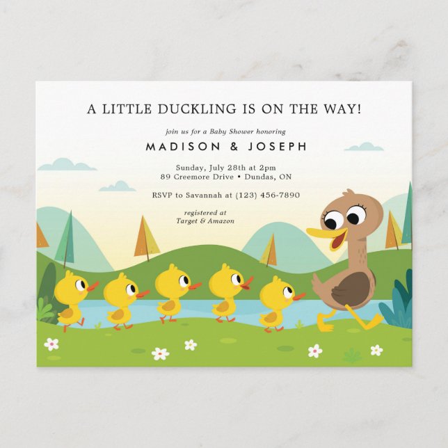 Postal Super Simple | 5 Little Ducks Baby Shower