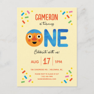 Postal Super Simple Noodle & Pals Confeti Primer Cumpleañ