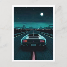 Postal Superauto Futurista de la ola de vaporización Lo-F