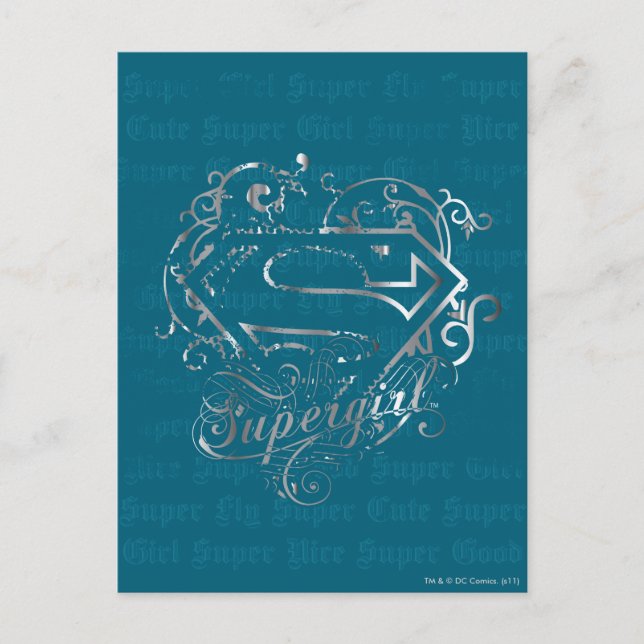 Postal Superchica Super Fly Super Cute (Anverso)