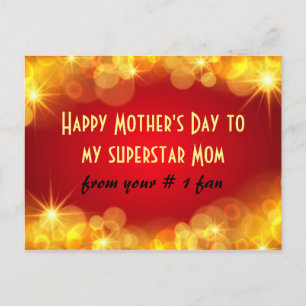 Postal Superestrella de la novedad del Día de la Madre de