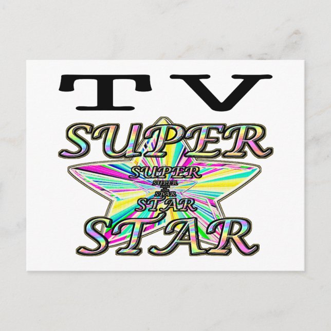 Postal Superestrella de TV (Anverso)