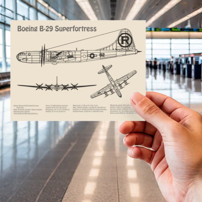 Postal Superfortaleza B-29 - Planes de diseño aéreo SD (Subido por el creador)