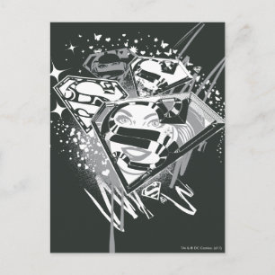 Postal Supergirl Black and White