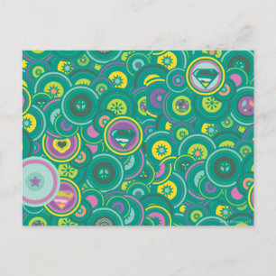 Postal Supergirl Circle Green Pattern