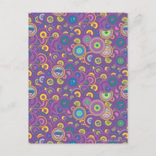 Postal Supergirl Circle Purple Pattern