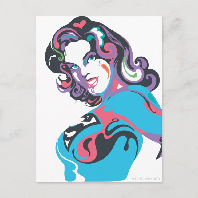 Postal Supergirl Color Splash Pose 1 (Anverso)