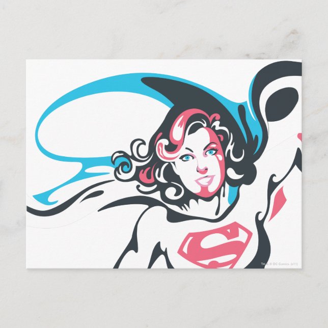 Postal Supergirl Color Splash Pose 2 (Anverso)
