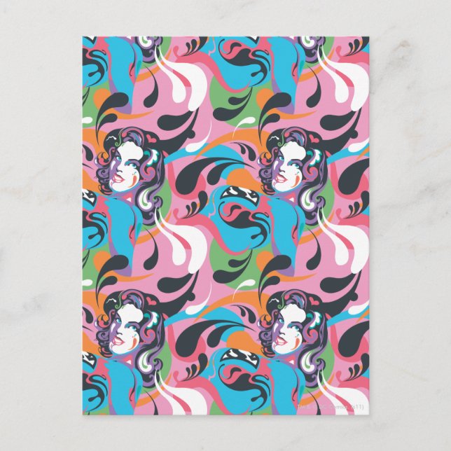 Postal Supergirl Color Splash Swirls Pattern 2 (Anverso)