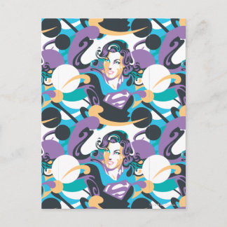 Postal Supergirl Color Splash Swirls Pattern 5