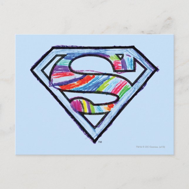 Postal Supergirl Colorful Sketch Logo (Anverso)