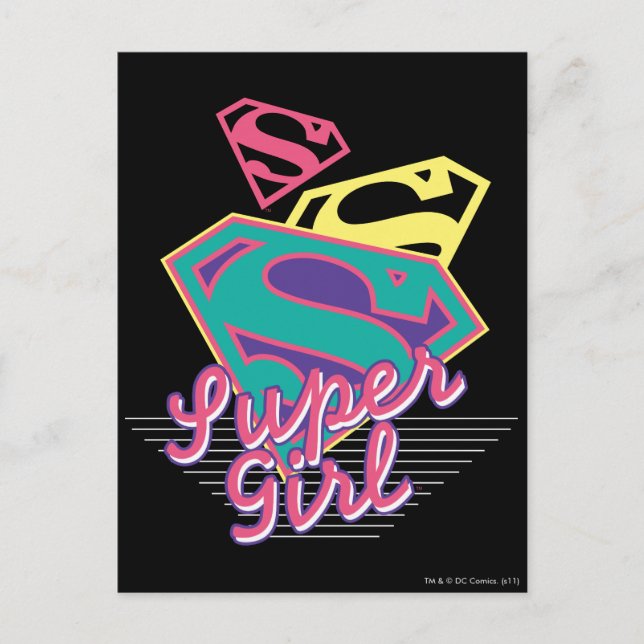 Postal Supergirl Cursive (Anverso)