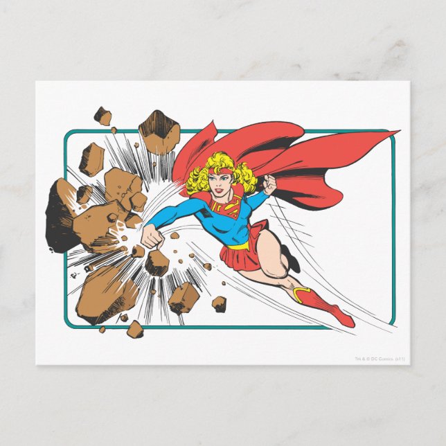 Postal Supergirl destruye Boulder (Anverso)