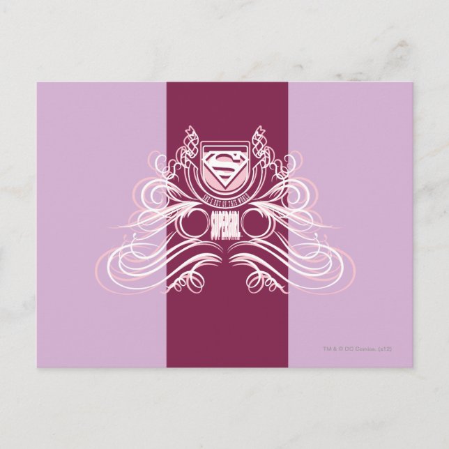 Postal Supergirl Flourish Design (Anverso)