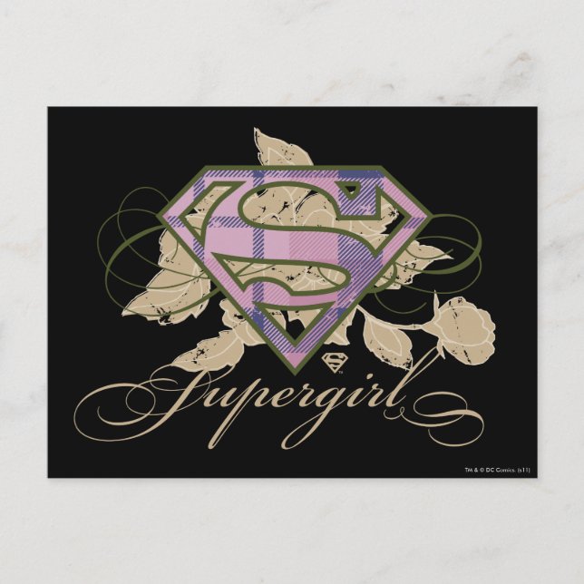 Postal Supergirl Flowers (Anverso)
