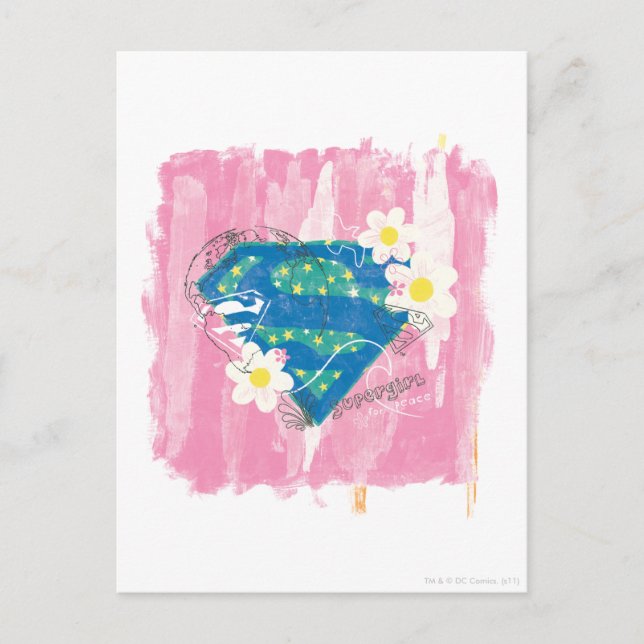 Postal Supergirl for Peace Pink (Anverso)