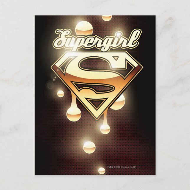 Postal Supergirl Gold Drips (Anverso)