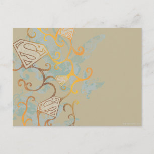 Postal Supergirl Gold y Brown