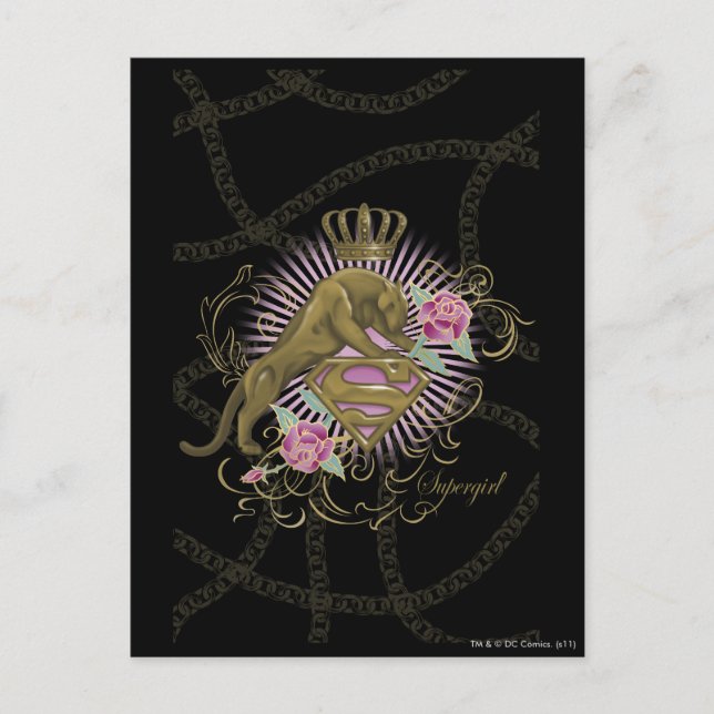 Postal Supergirl Golden Cat 4 (Anverso)