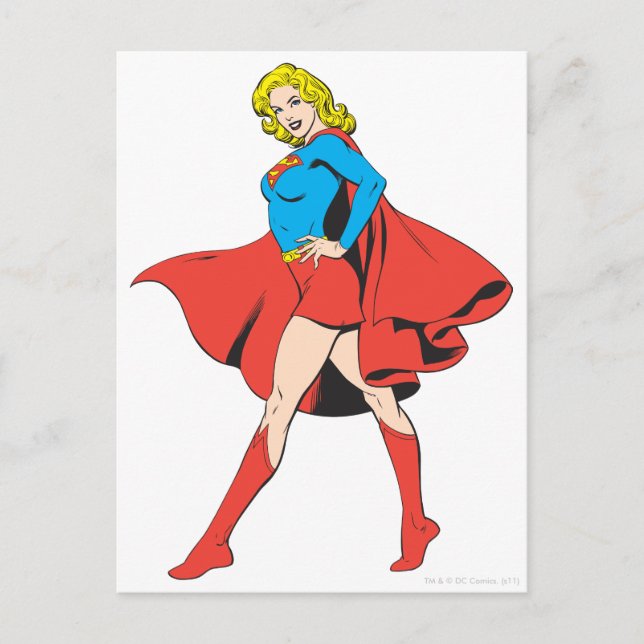 Postal Supergirl golpea una cadera (Anverso)