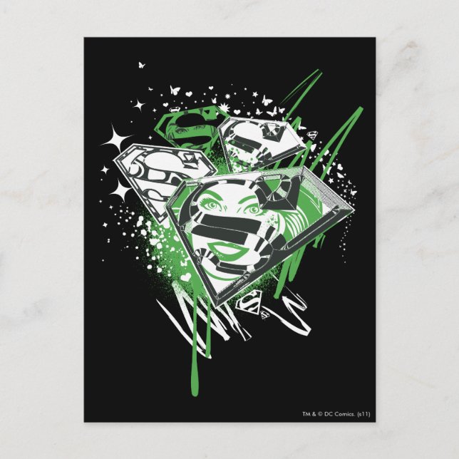 Postal Supergirl Green Spills (Anverso)
