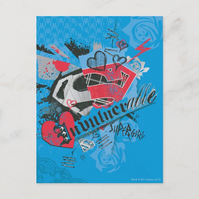 Postal Supergirl Invulnerable (Anverso)