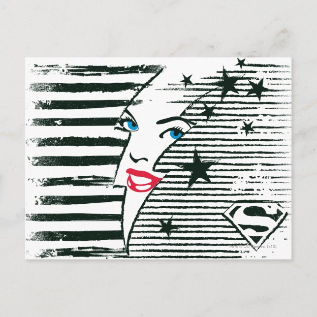 Postal Supergirl Lightning With Face (Anverso)