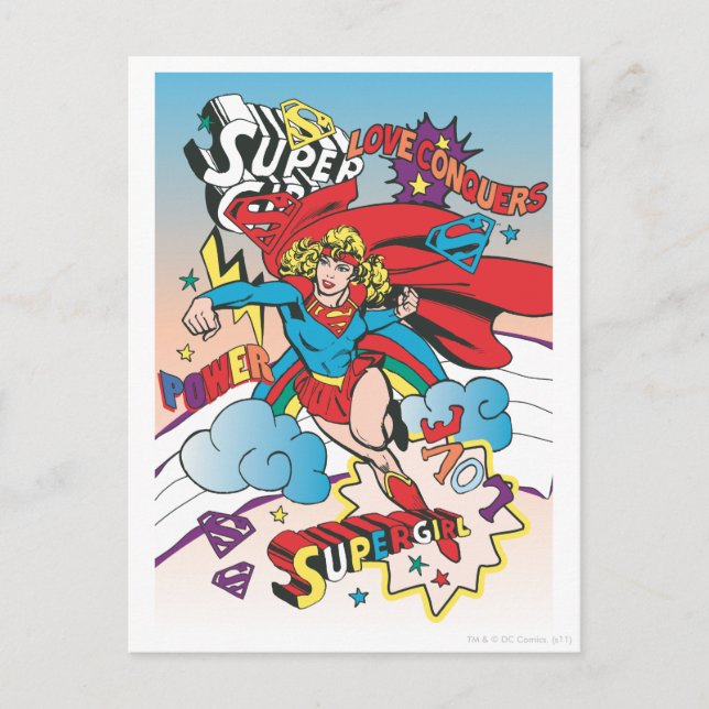 Postal Supergirl Love Conquers (Anverso)