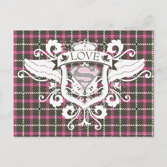 Postal Supergirl Love Escudo (Anverso)